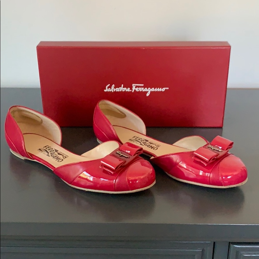 Ferragamo Hot Pink Flats!